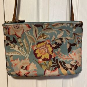 Ralph Lauren Floral Crossbody Bag with Double Compartments